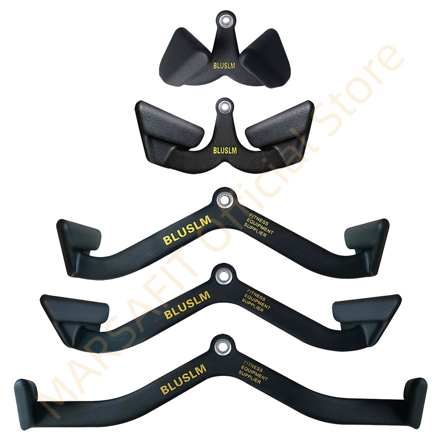 Fitness Lat Pull down T Handle Bar, Rowing Rotating V-Bar Pulley Cable Machine Handle, Grip Gym Equipment for Back Triceps Train