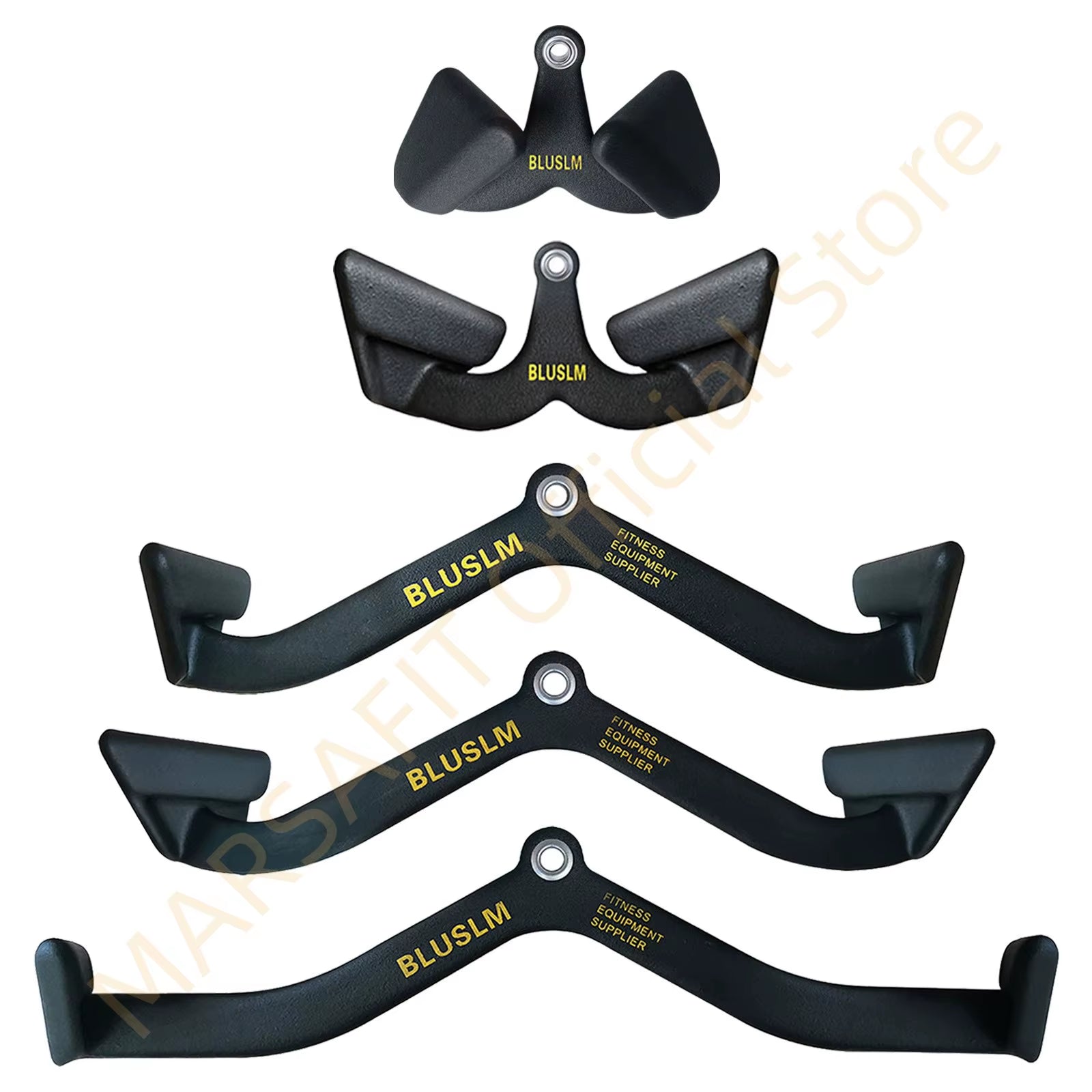 Fitness Lat Pull down T Handle Bar， Rowing Rotating V-Bar Pulley Cable Machine Handle， Grip Gym Equipment for Back Triceps Train