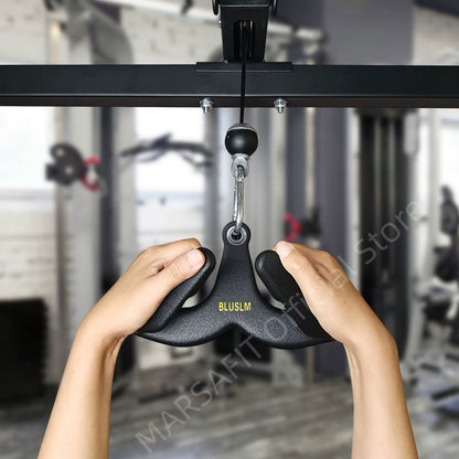 Fitness Lat Pull down T Handle Bar， Rowing Rotating V-Bar Pulley Cable Machine Handle， Grip Gym Equipment for Back Triceps Train
