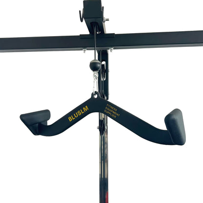 Fitness Lat Pull down T Handle Bar， Rowing Rotating V-Bar Pulley Cable Machine Handle， Grip Gym Equipment for Back Triceps Train